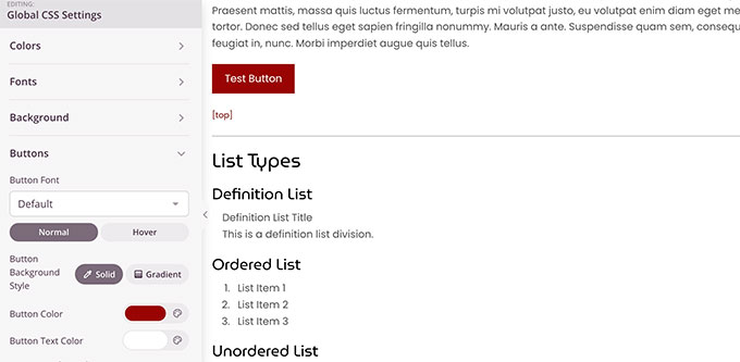 Global CSS Global CSS