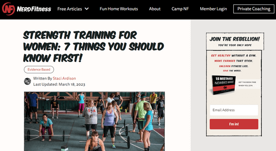 Nerd Fitness NerdFitness blog