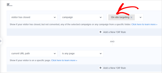 Select previous campaign