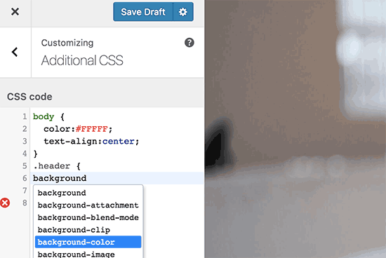 Adding custom CSS via theme customizer Adding custom CSS via theme customizer