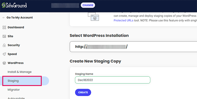 SiteGround make a staging copy of your website SiteGround make a staging copy of your website