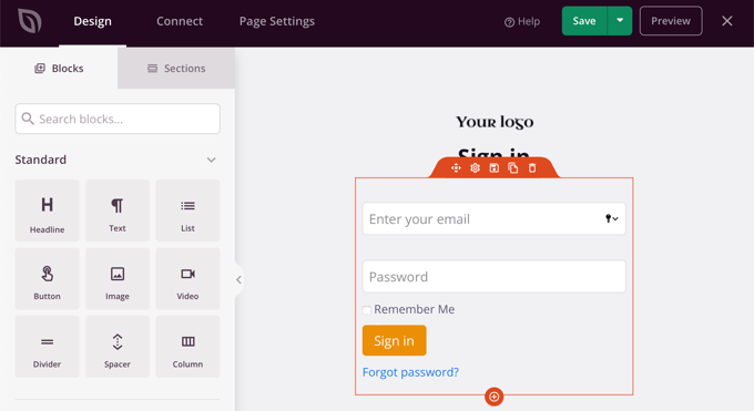 Edit Your Login Page Edit Your Login Page