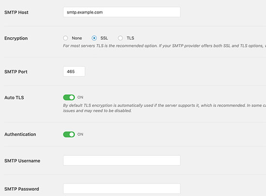 Other SMTP provider Other SMTP provider