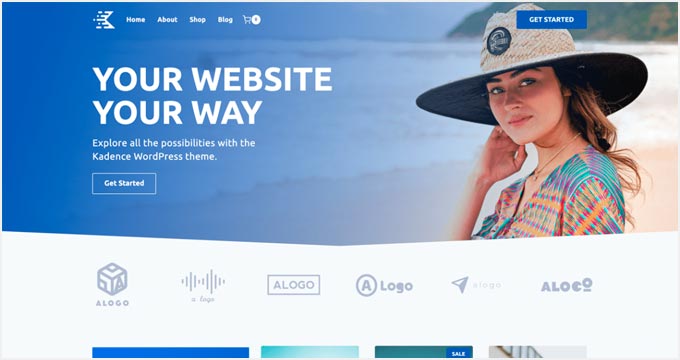 Financeup free financial site theme Kadence