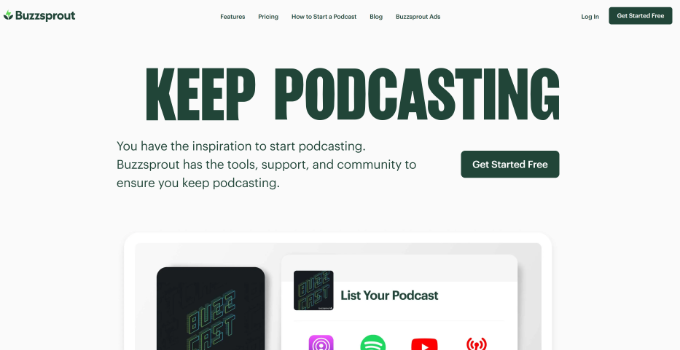 Buzzsprout Buzzsprout website