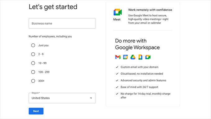 Google Workspace account details Google Workspace account details