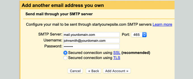 outgoing SMTP outgoing SMTP
