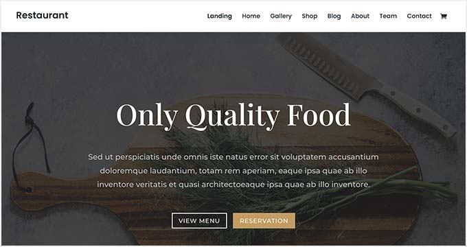 Divi - Restaurant Divi Restaurant Theme