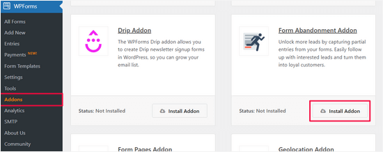 Form Abandonment Addon