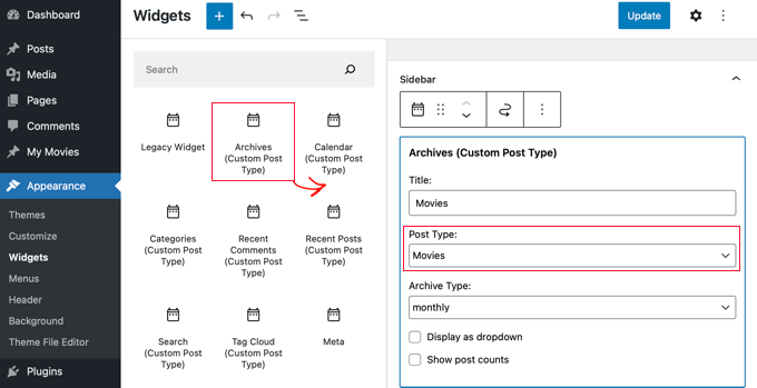 Custom Post Type Archives Widget Custom Post Type Archives Widget
