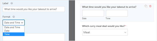 Changing the date / time field so that it only shows time Changing the date / time field so that it only shows time