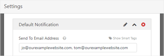 Enter the email addresses you want the form to be sent to, separated with commas Enter the email addresses you want the form to be sent to, separated with commas