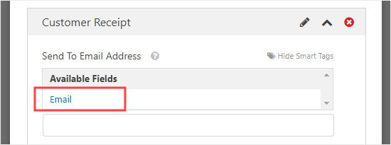Setting up the customer receipt so that it will be emailed to the customer Setting up the customer receipt so that it will be emailed to the customer