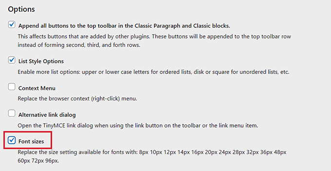 Add more font sizes Add more font sizes