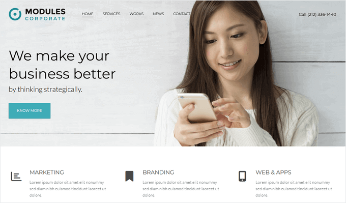 Modules business theme Modules business theme