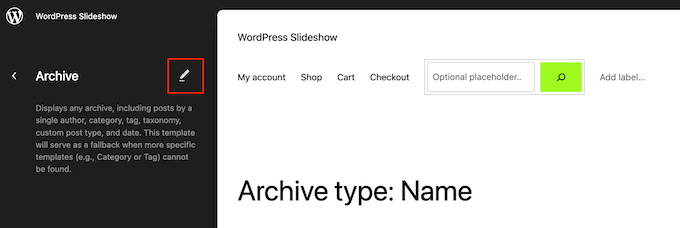 Editing a block-based template using the full-site editor (FSE) Editing a block-based template using the full-site editor (FSE)