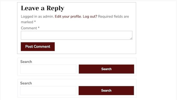 Increase URI size in Nginx An example of duplicate search widgets, on a smartphone or tablet