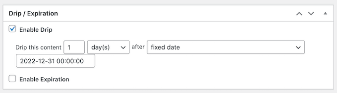 Adding an expiration date to your drip content campaigns Adding an expiration date to your drip content campaigns