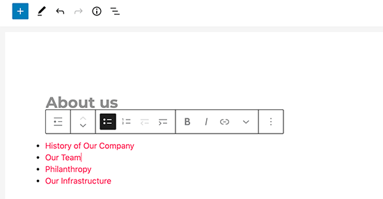 Manually add child page links Manually add child page links