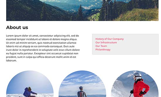 Child pages list with CSS Child pages list with CSS
