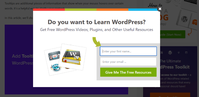 Lightbox Popup Simple popup example