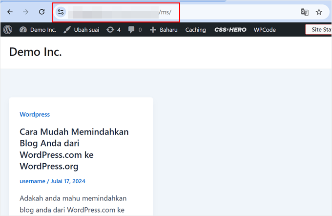 click-detach-option Checking out the translated content made with WPML plugin