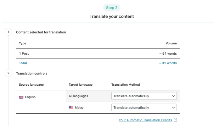 WPML translate your content page