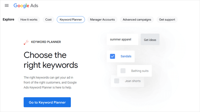 Google Keyword Planner google keyword planner
