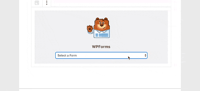 WPForms block WPForms block