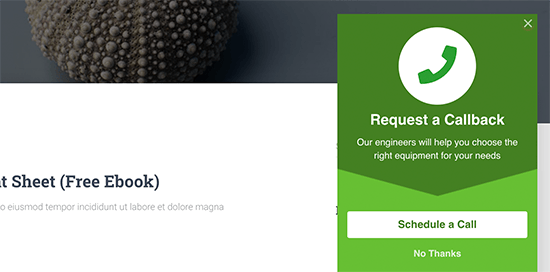 A geo targeted slidein message A geo targeted slidein message