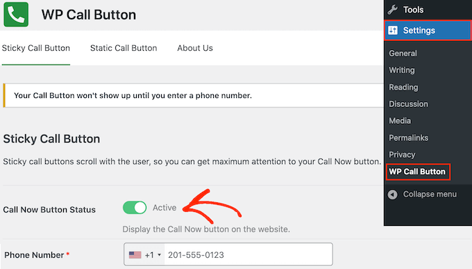 Adding a click-to-call button to a WordPress blog or website Adding a click-to-call button to a WordPress blog or website
