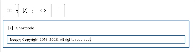 Adding a copyright notice to a block-enabled footer Adding a copyright notice to a block-enabled footer