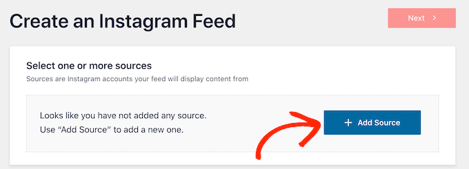 Adding an Instagram account as a Smash Balloon source Adding an Instagram account as a Smash Balloon source