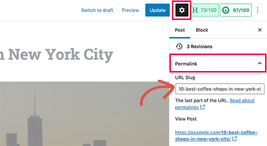 Change URL slug for your post or page Change URL slug for your post or page