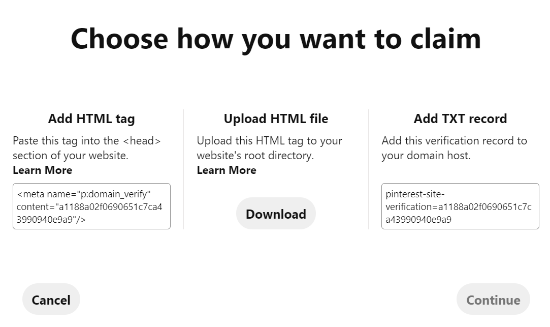 Choose how you want to claim Choose how you want to claim