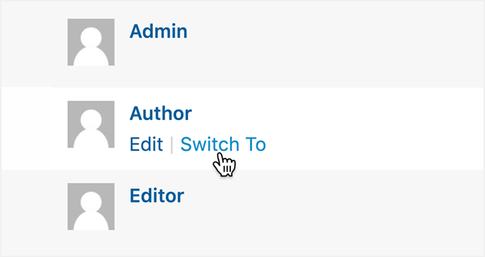 User Switching User Switching
