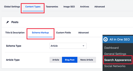 Default schema settings Default schema settings