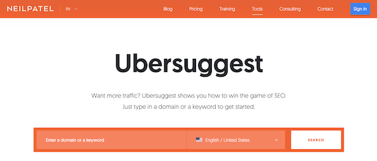 Ubersuggest Ubersuggest
