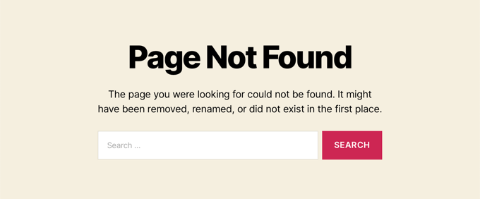 Default WordPress 404 page Default WordPress 404 page