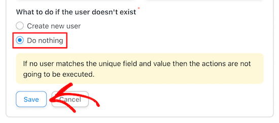 Select do nothing and save Select do nothing and save