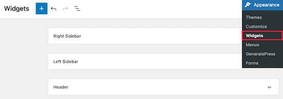 Customize widget blocks Customize widget blocks