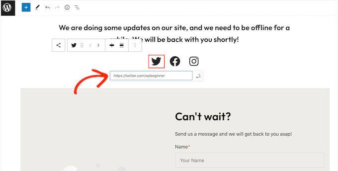 Adding links to your social media page Adding links to your social media page