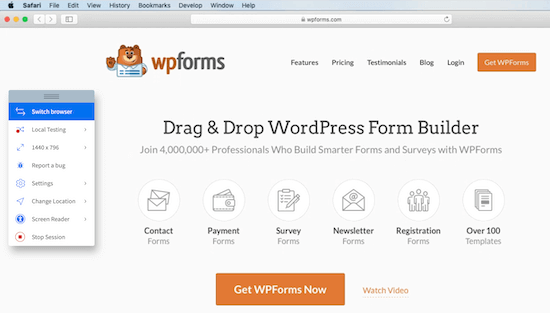 BrowserStack live preview BrowserStack live preview