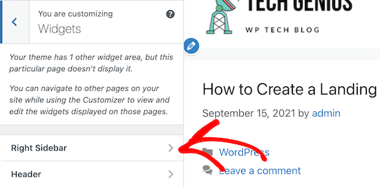 Click right sidebar widget Click right sidebar widget