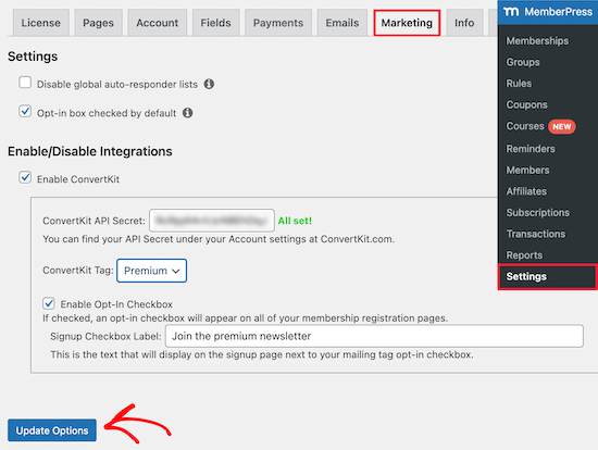 Enable ConvertKit API Enable ConvertKit API