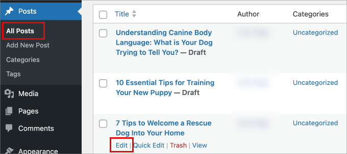 WordPress all posts WordPress all posts