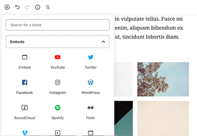 Add embed blocks Add embed blocks