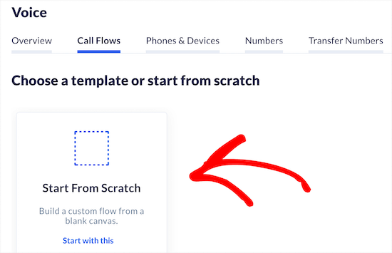 Select start from scratch Select start from scratch