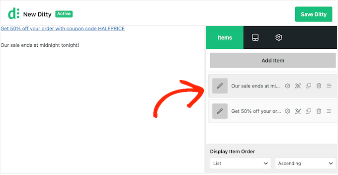 Changing the order of ticker items in a scrolling newsfeed Changing the order of ticker items in a scrolling newsfeed