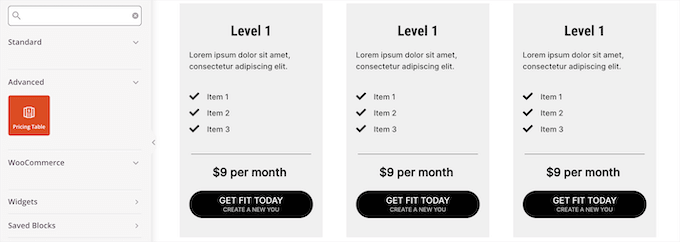 SeedProd pricing table SeedProd pricing table